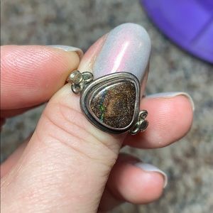 COPY - Australian Boulder opal silver ring
